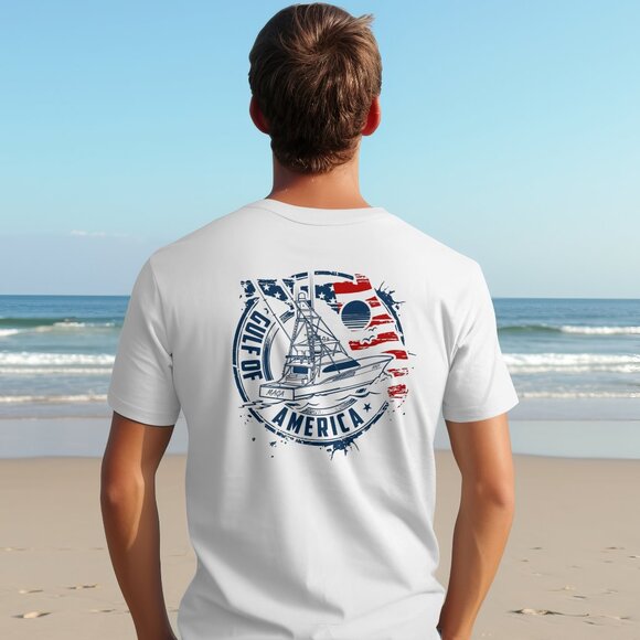 Gulf Of America Offshore Fishing Boat T-shirt - Picture 3 of 3